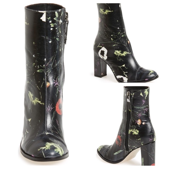 FINAL DROP Floral Graffiti block heel Boot - Picture 3 of 8