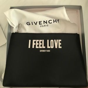 Givenchy "I FEEL LOVE" medium leather clutch/pouch