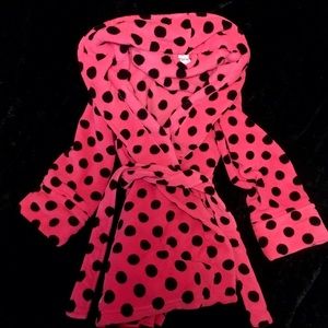 Pretty Pink VS Robe w/ Black Polkadots