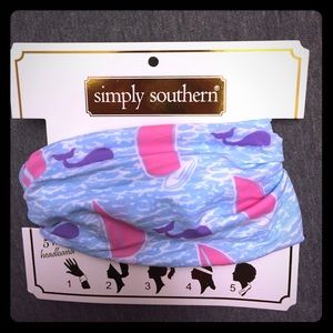 Simply southern headband whale and sailboat print