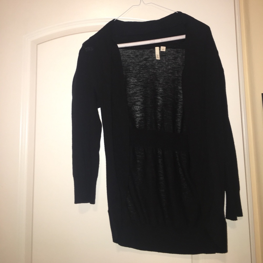 Fitted black cardigan