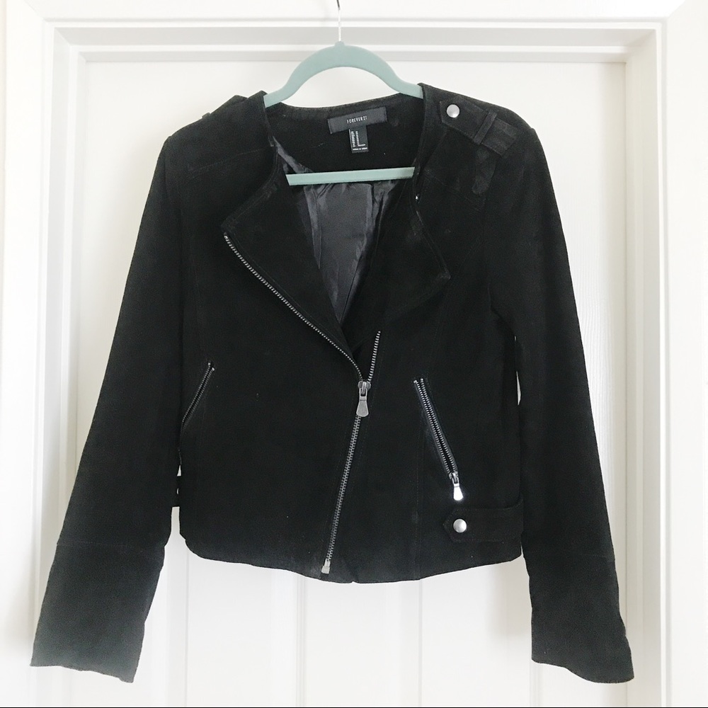 Suede Biker Jacket