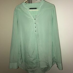 Ivanka Trump Mint Green Blouse with Gold Buttoms