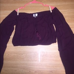 Kendall & Kylie Bell Sleeve Off the Shoulder