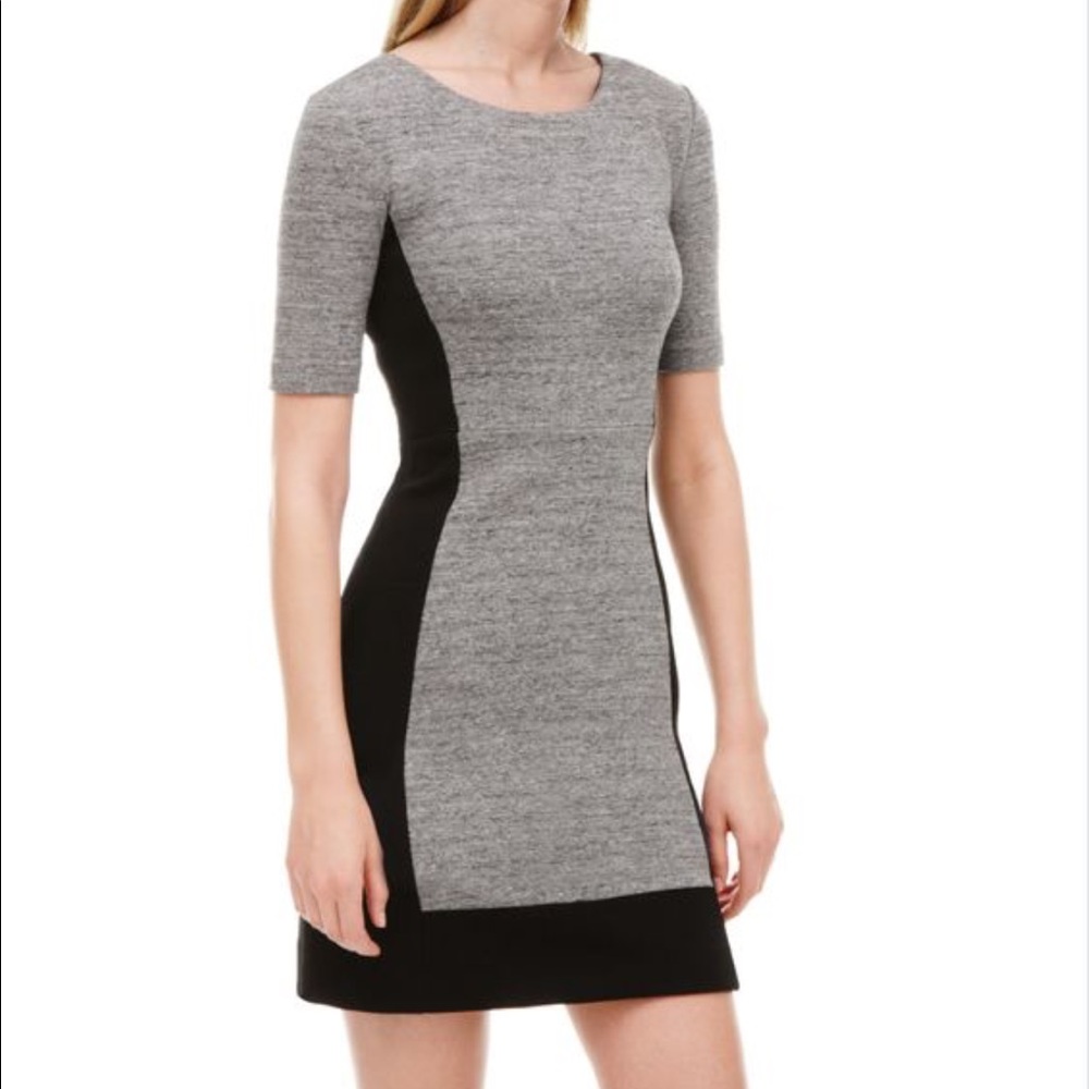 [J. Crew] Paneled stretch dress in colorblock