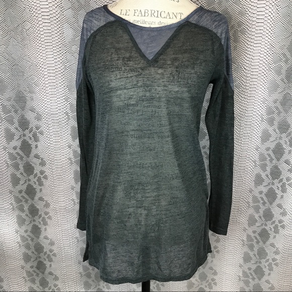 Deep grey light weight patch long sleeve shirt - Picture 1 of 4