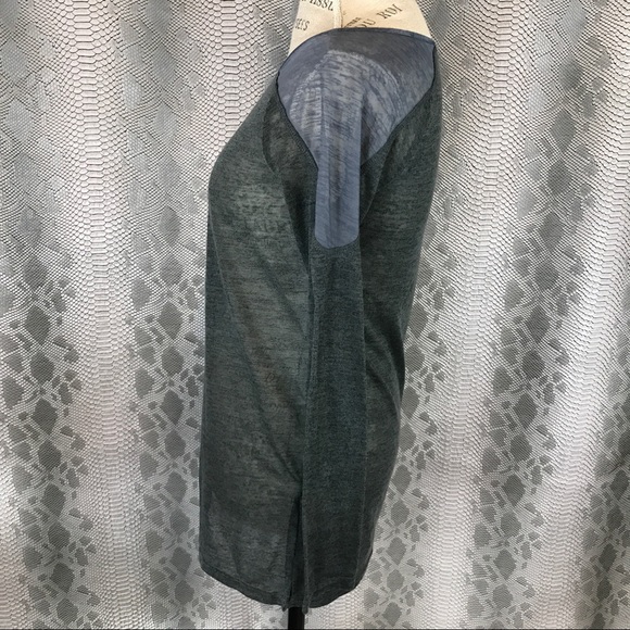 Deep grey light weight patch long sleeve shirt - Picture 2 of 4