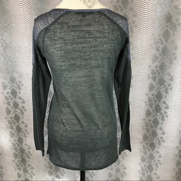 Deep grey light weight patch long sleeve shirt - Picture 3 of 4