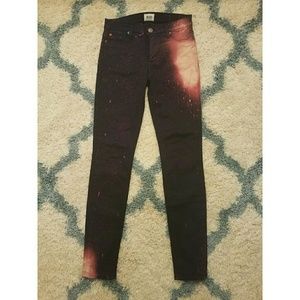 Hudson acid wash skinny jeans