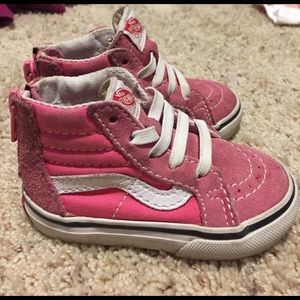Pink toddler SK8-Hi Zip Vans