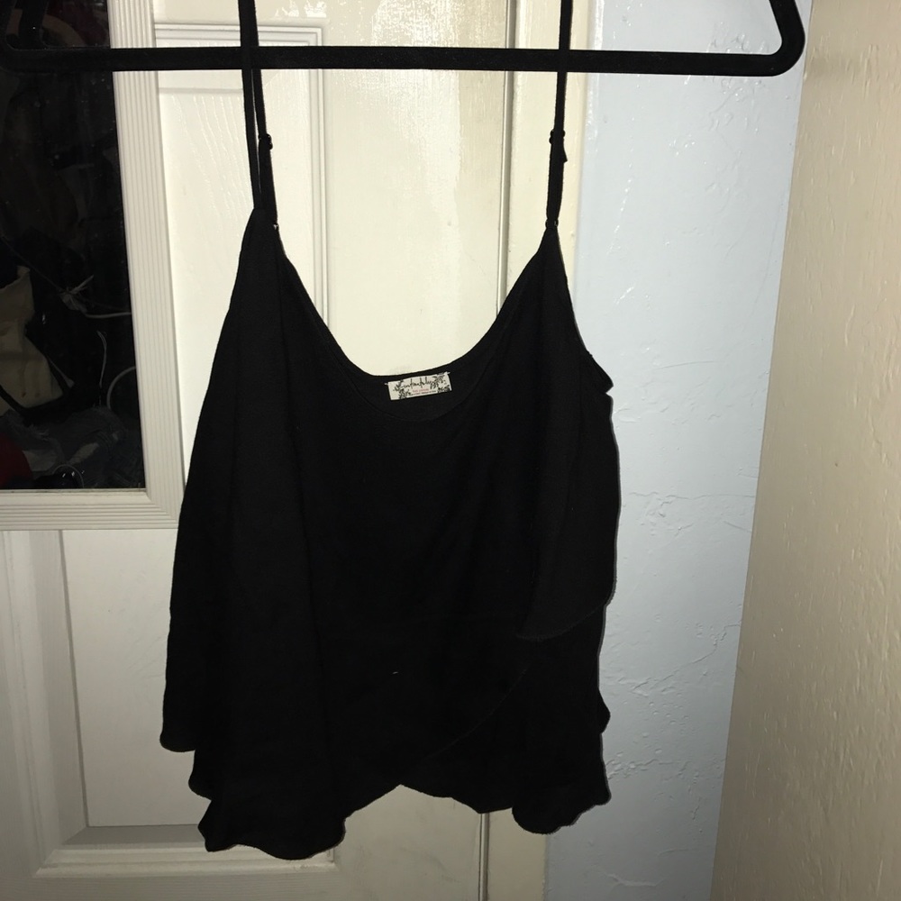 BLACK FREE PEOPLE TANK TOP S