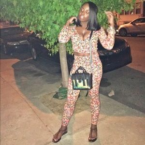 American apparel flower wrap top!