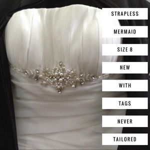 Strapless wedding dress
