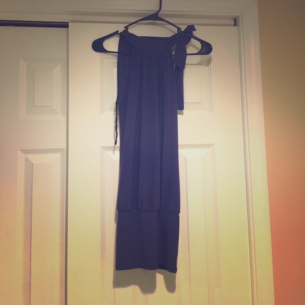 Tight purple dress