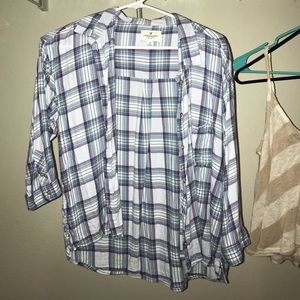 super cute semi sleeve flannel