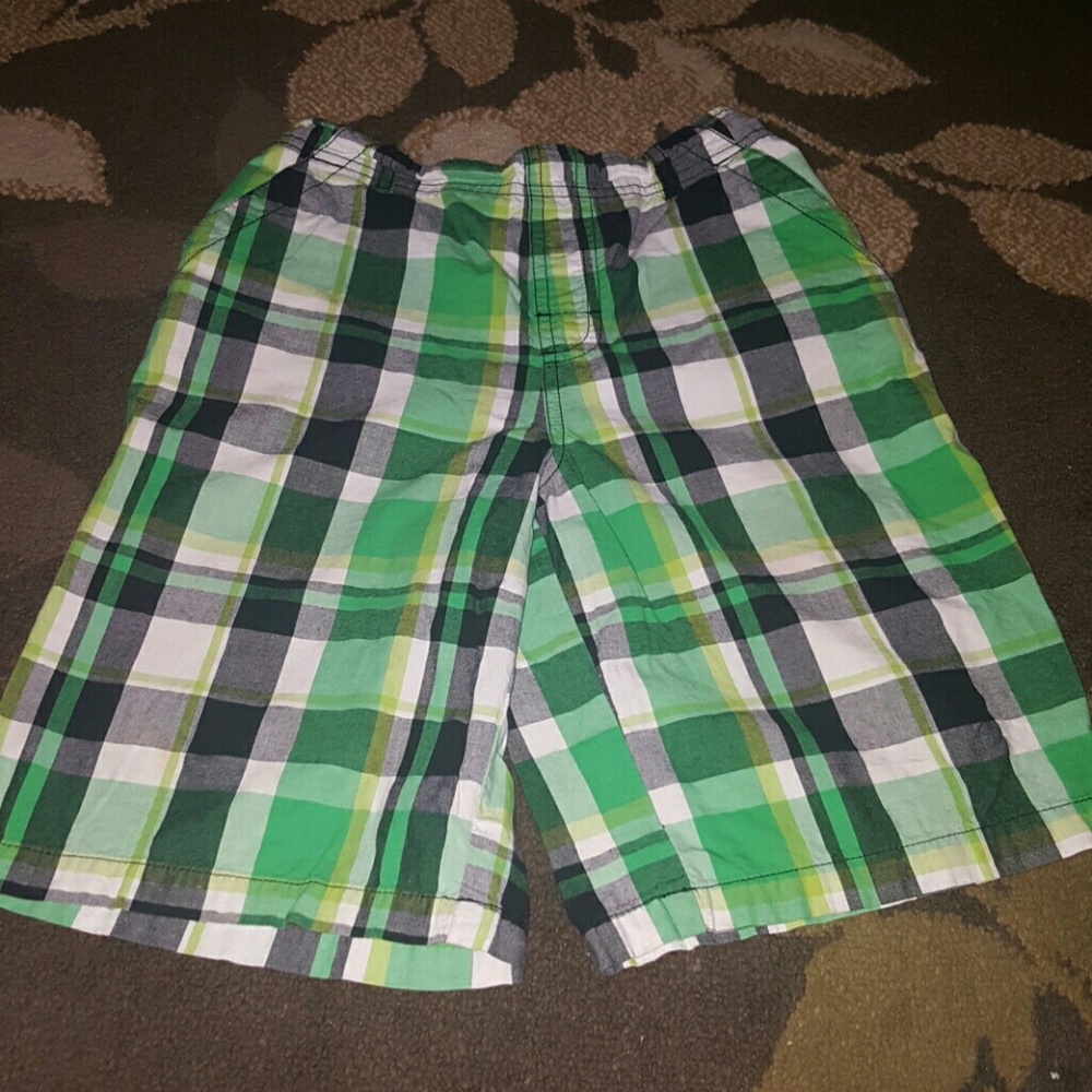 Adorable boys plaid shorts