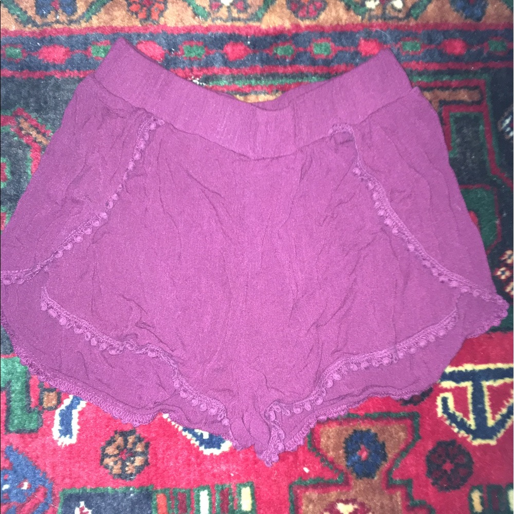 Burgundy shorts