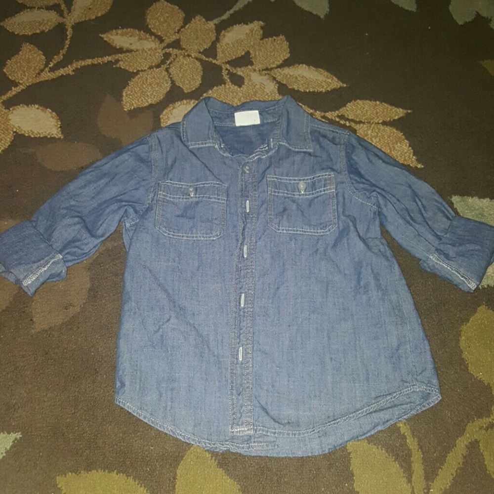 Crazy 8!!Adorable and Stylish denim button up