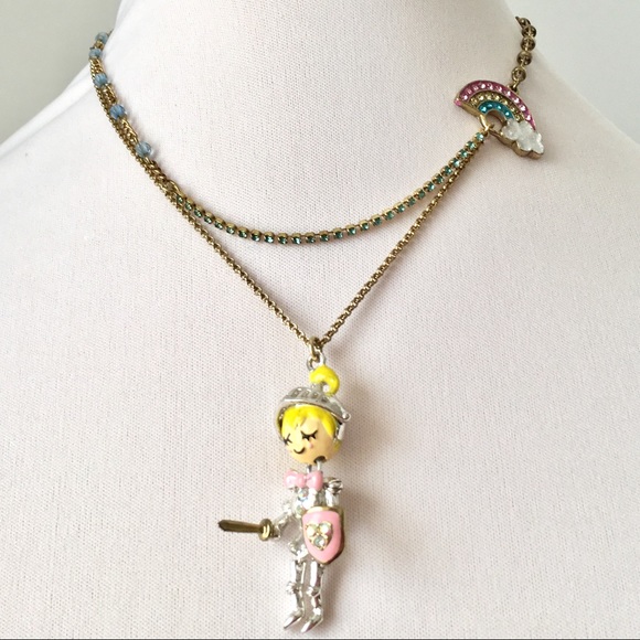 Betsey Johnson 'Fairyland Knight' Necklace NWT! - Picture 2 of 4