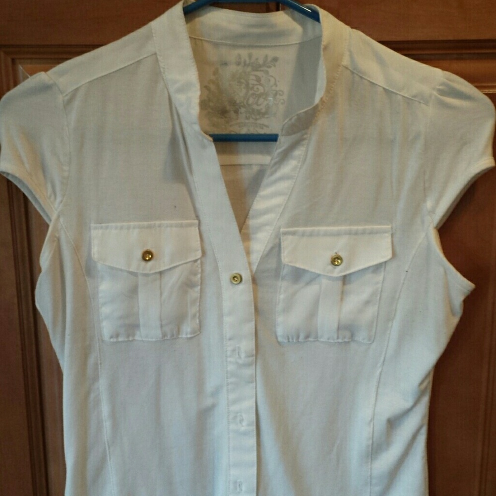 Gold button blouse