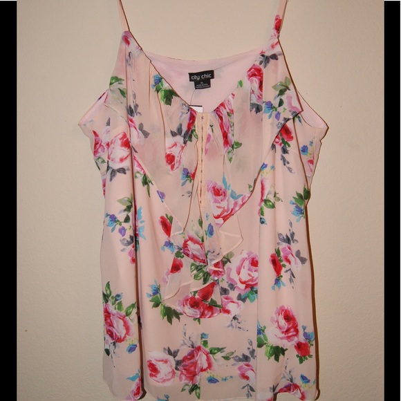 Pink Ruffle Floral Top - Picture 3 of 4