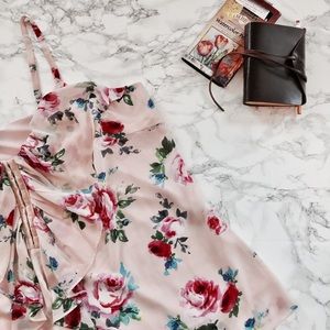 Pink Ruffle Floral Top
