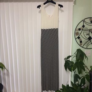 Maxi Tank Dress - black and white