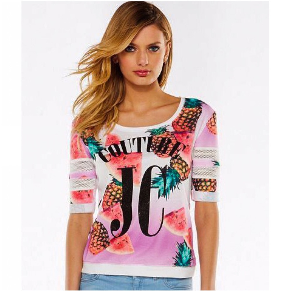 Juicy Couture Tropical Print Sweatshirt Top NWT - Picture 1 of 3