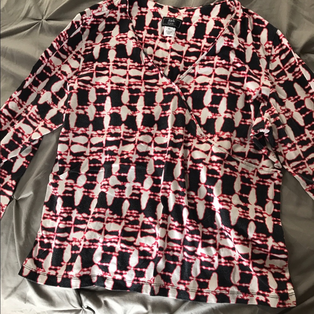 Faux wrap shirt