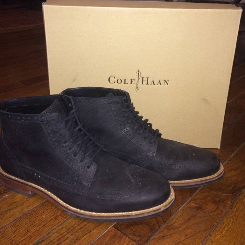 Men's Cole Haan Wingtip Dress Boots 10