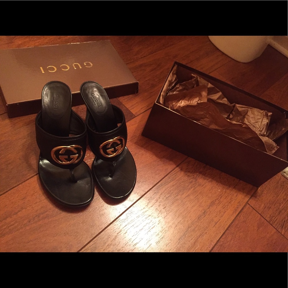 Gucci high heel sandals size 8 brand new in box.