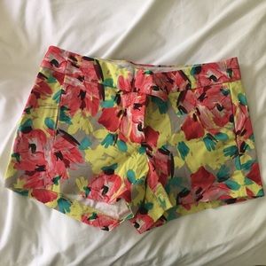 J. Crew Floral Print Stretch Shorts
