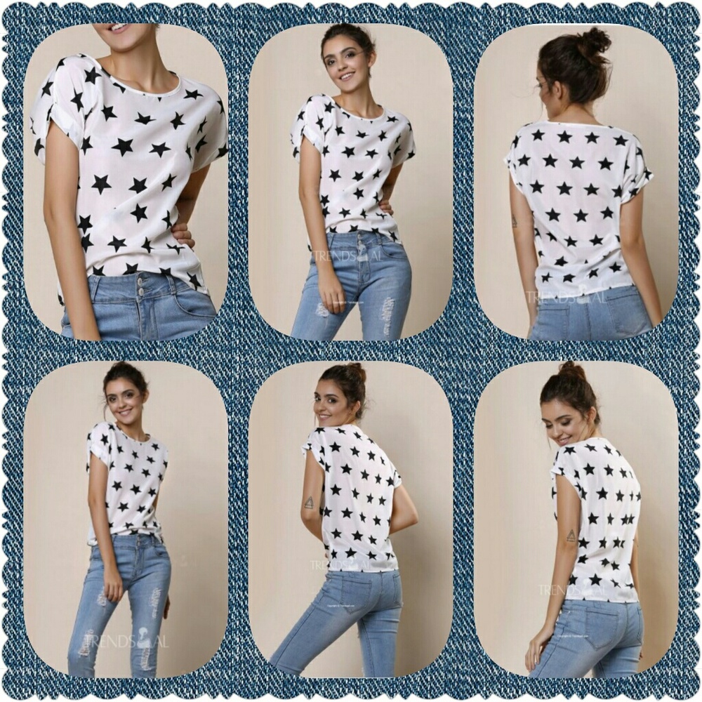 🌠 SHORT SLEEVE CHIFFON SHIRT 🌠