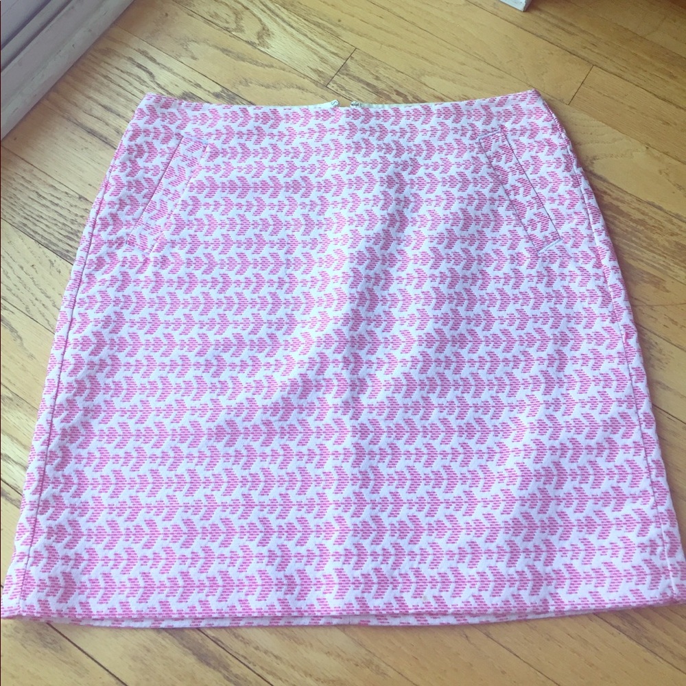 Banana Republic Pink and White Mini Skirt