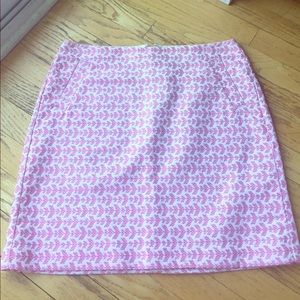 Banana Republic Pink and White Mini Skirt