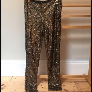 Gold Sequin Leggings