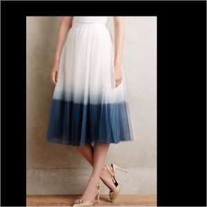 Anthropologie tulle midi skirt