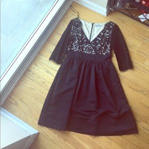 Eliza J Black 3/4 Sleeve Lace Fit & Flare