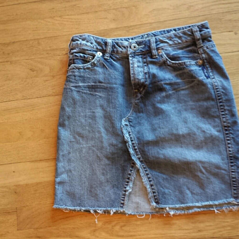 Silver Jean skirt