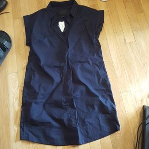 Ntw j crew navy shirtdress