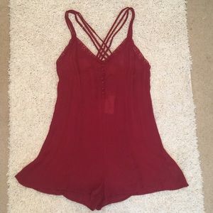NWT Rust/Brick Red colored romper