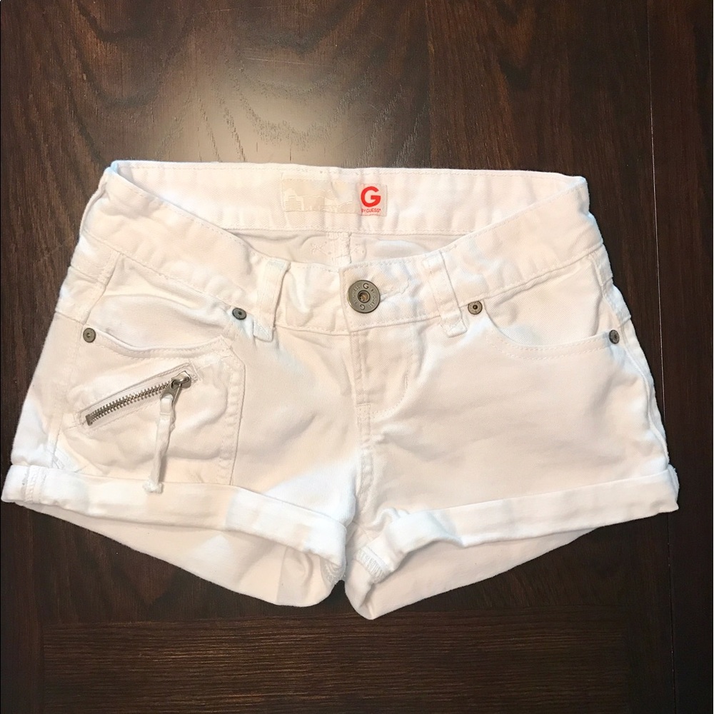 G by Guess size 24 white shorts