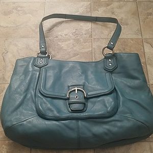 Blue coach purse