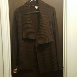 Merona long dark brown cardigan