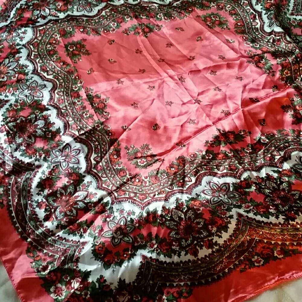 34" square scarf, never worn