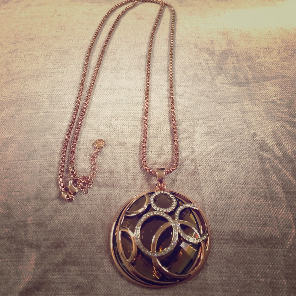 Qianse rose gold charm necklace 18"