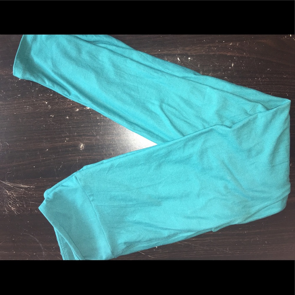 Lularoe OS turquoise leggings