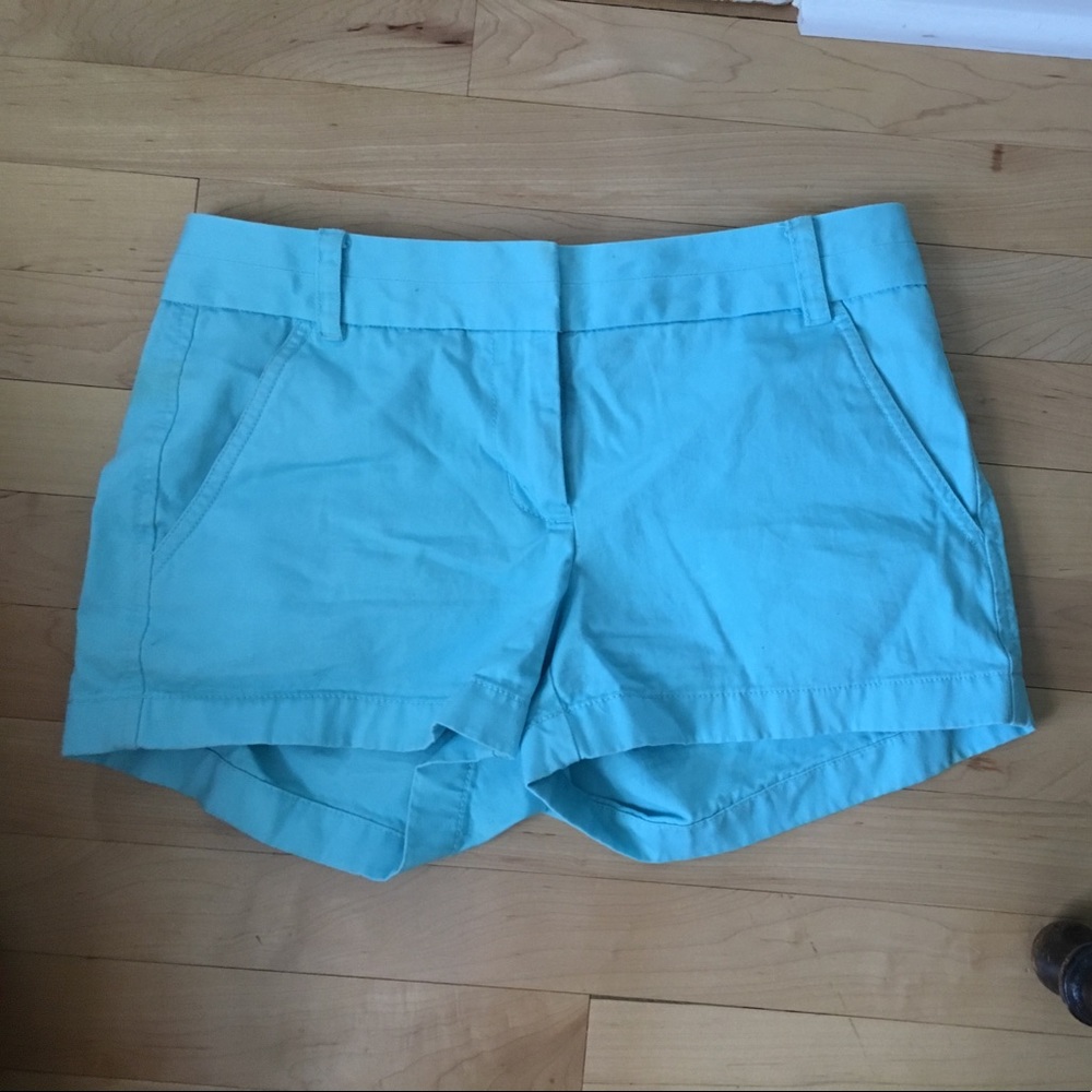 Bright Light Blue J. Crew Chino Shorts, 3"