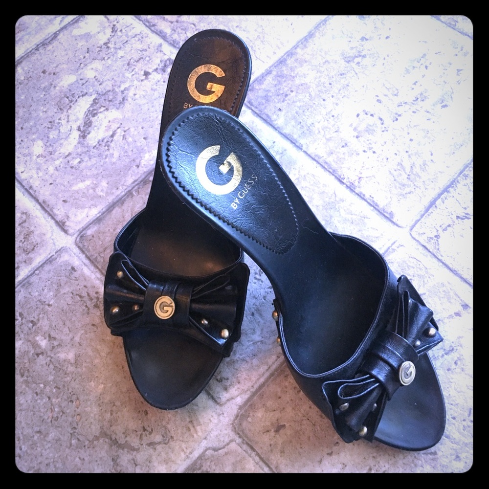 G by Guess black sandals