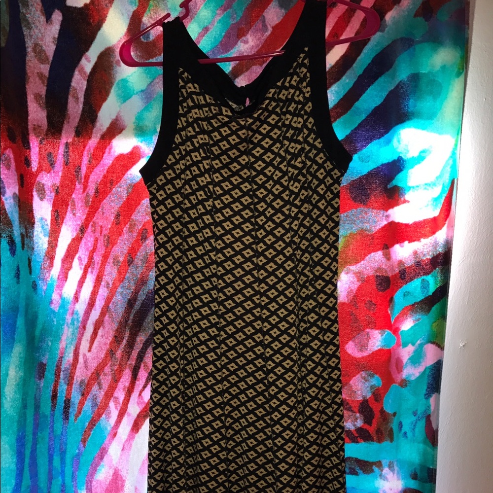 Black and brown bell dress